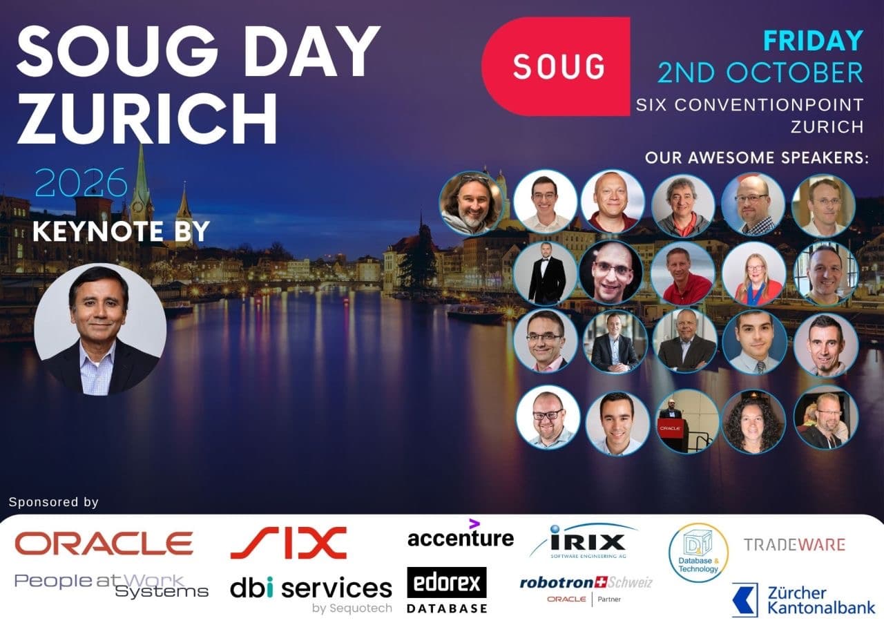 Official Swiss Oracle User Group (SOUG) partner agenda and program